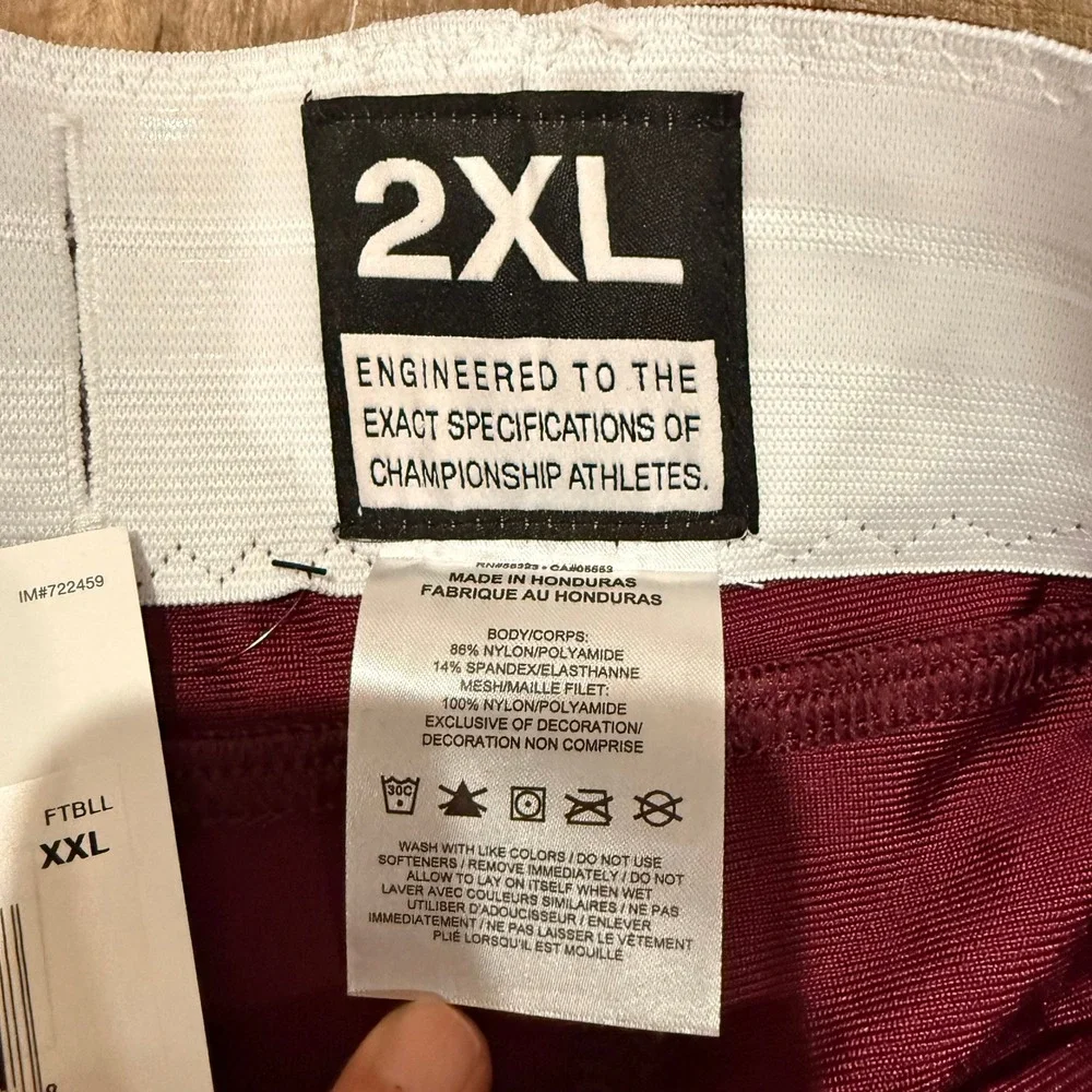 NWT Nike Mens‎ Football Integrated Padded Pants Maroon Burgundy 908728-669 XXL